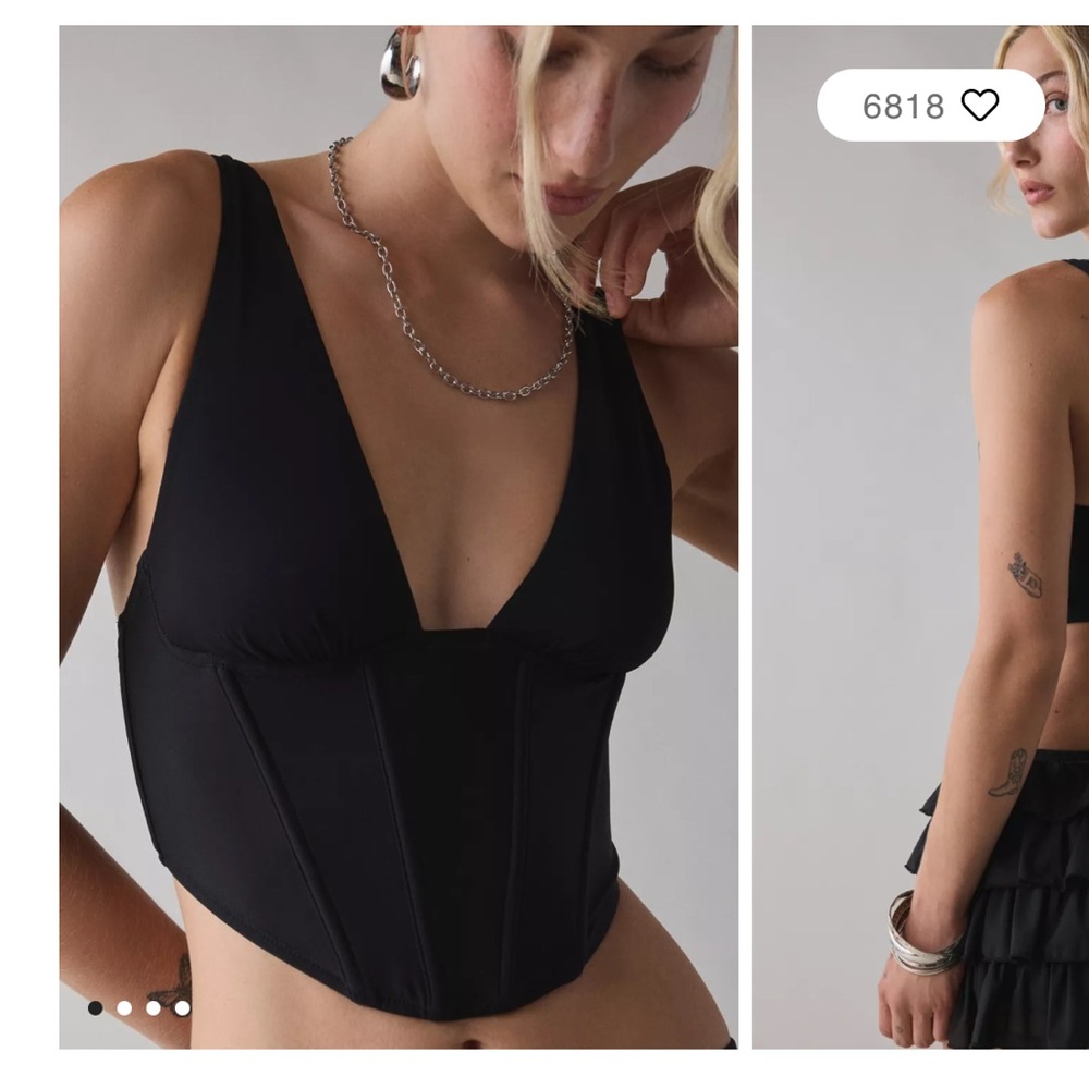 Urban Outfitters Black Sleeveless Crop Top